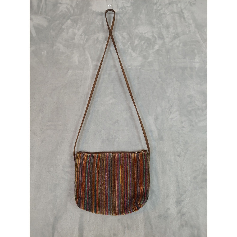 Danny K Beverly Hills Crossbody Bag Multicolor Stripe Tapestry Adjustable USA - Picture 3 of 16